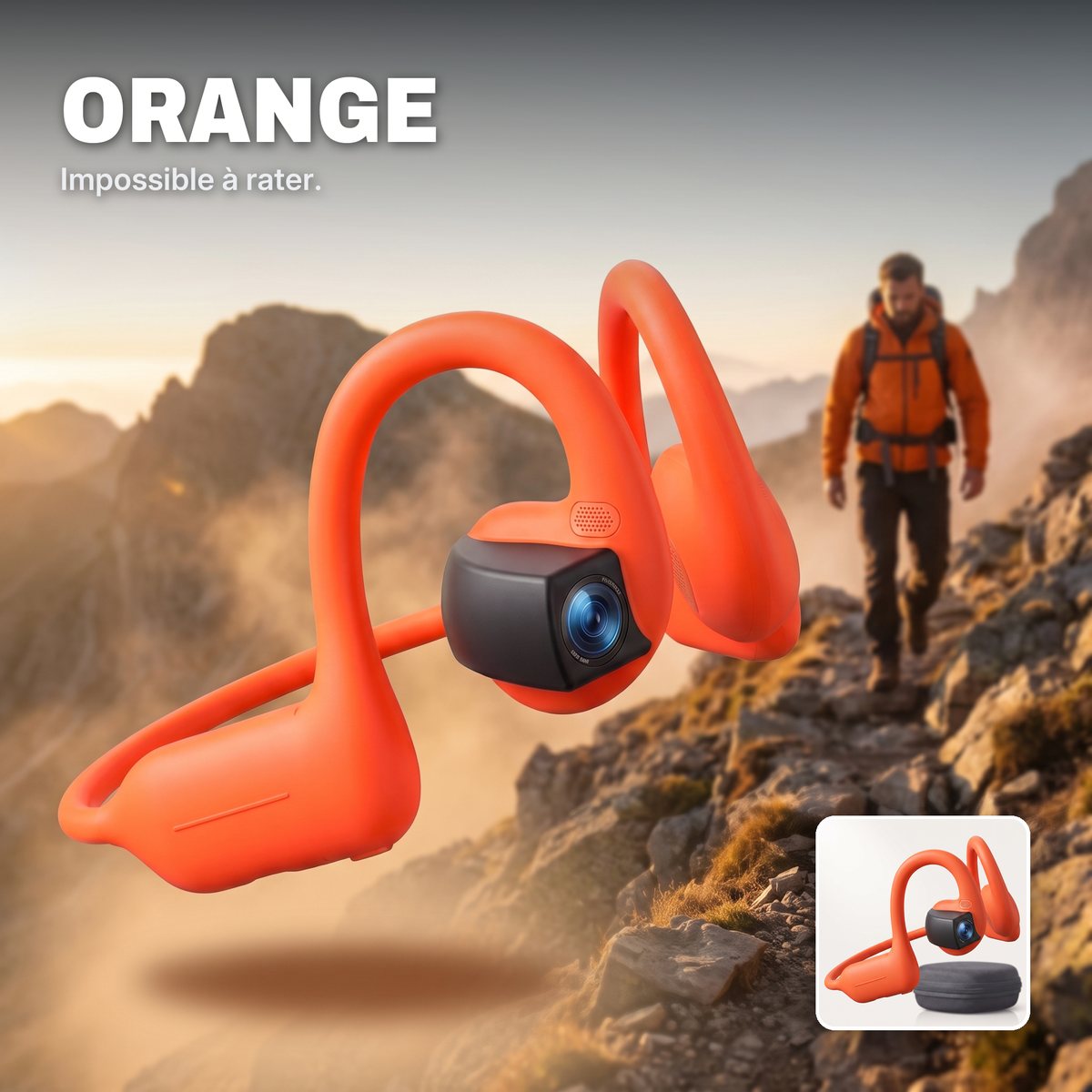 Le casque Vizéo orange